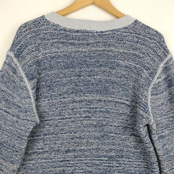 Schott Bros Sweater Mens Small Blue Gray Perfecto Crew Neck Heathered Marled USA - Picture 10 of 13